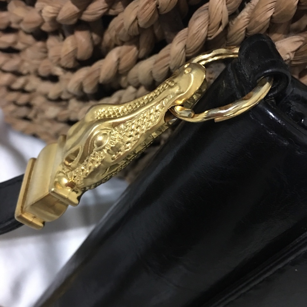Vintage / crocodile charm cross bag - Picture 4 of 6